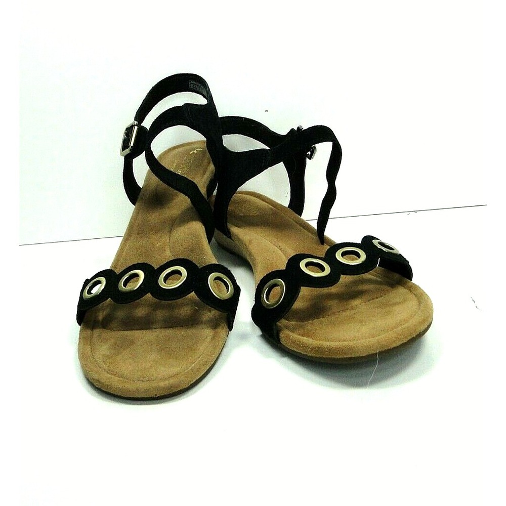 Koolaburra by UGG Women's Leira Heeled Sandal Black Gold 9.5 M